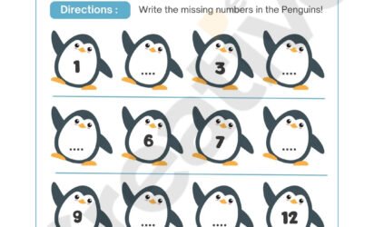 Easy missing numbers worksheet