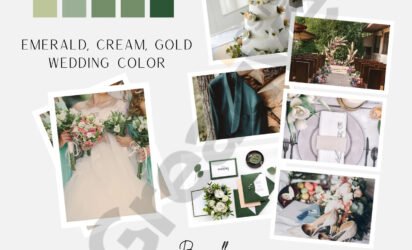 Wedding moodboard photo collage