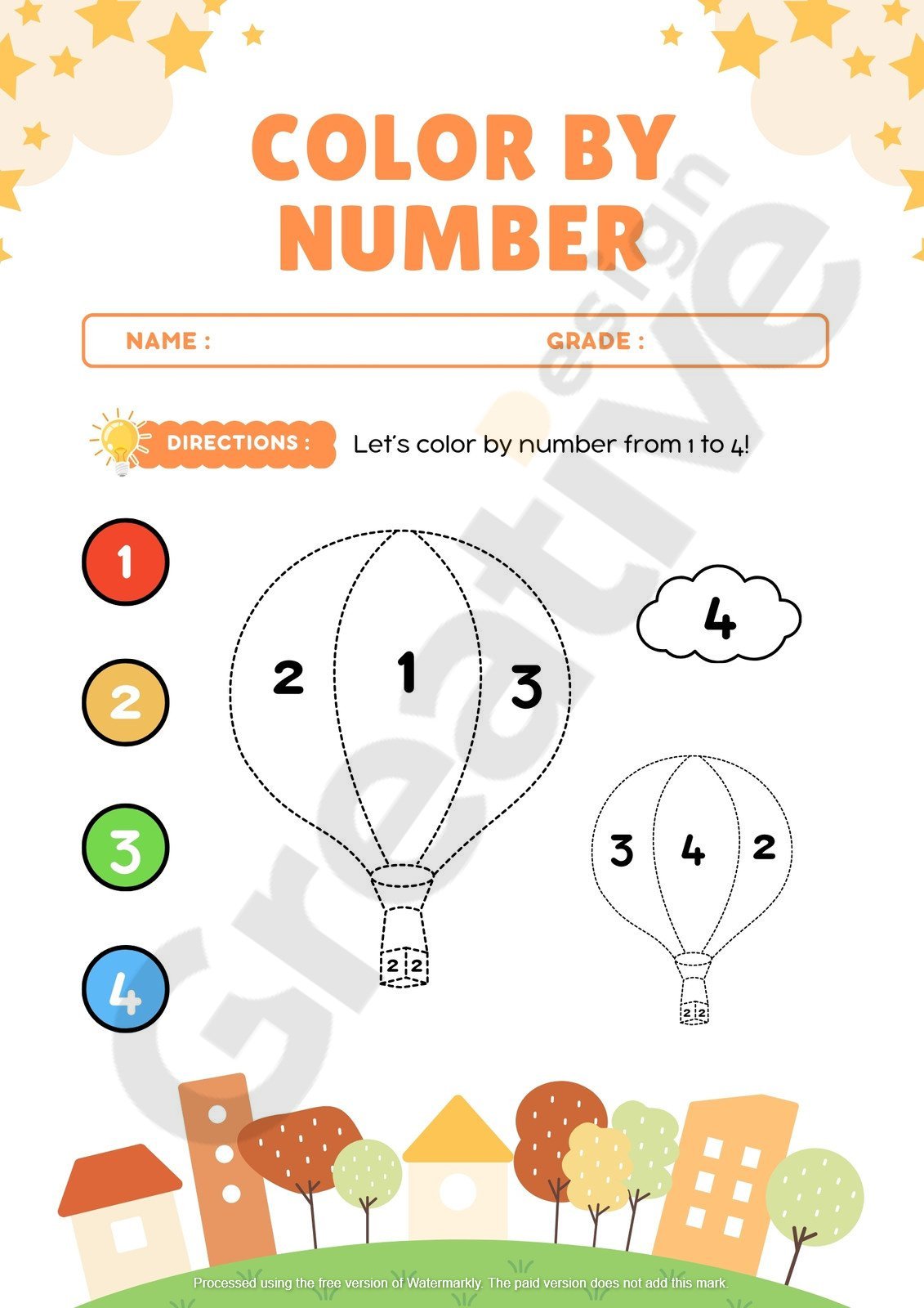 Balloon number worksheets