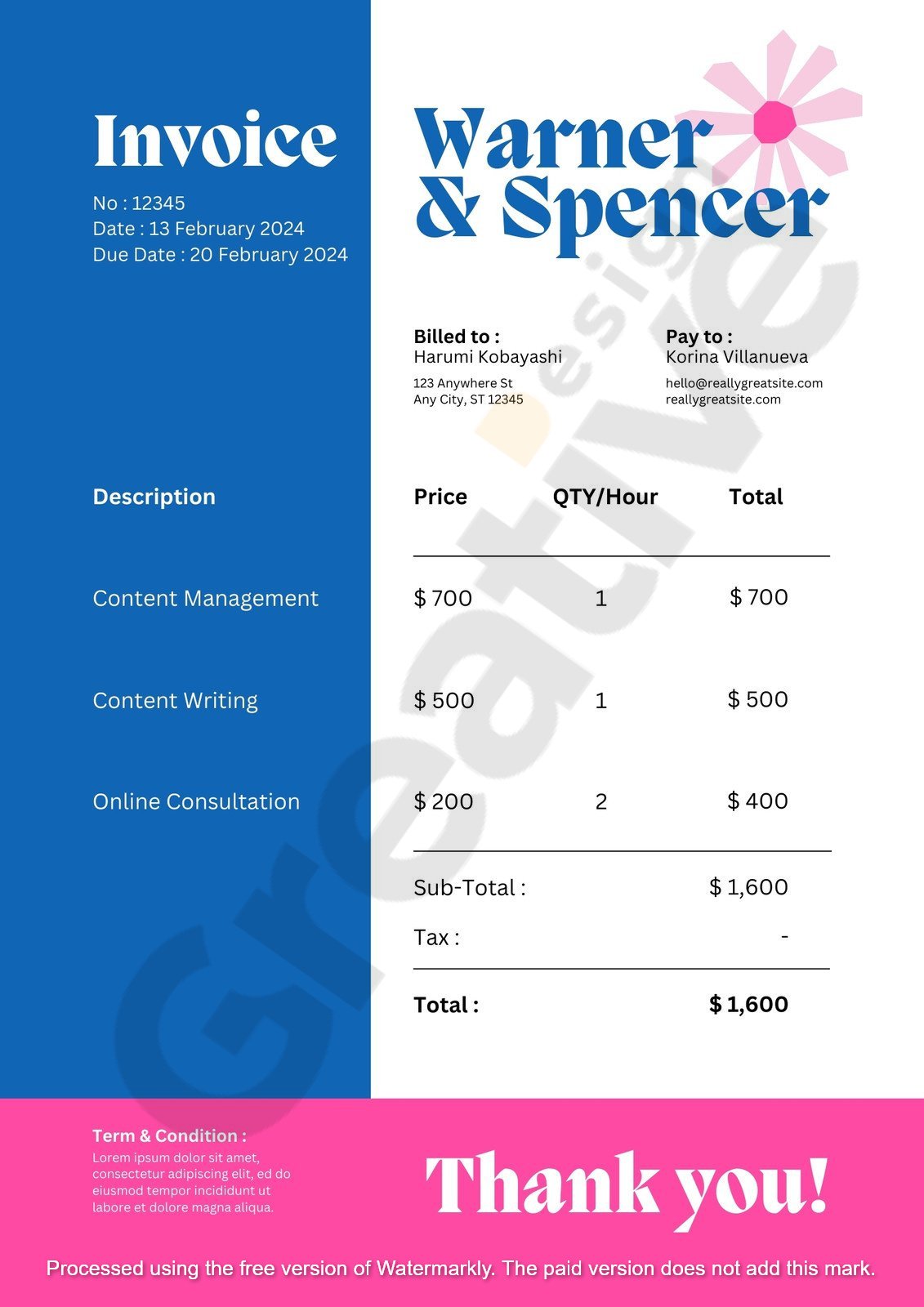 Invoice beige and brown simple retro service content writing free templates & tips