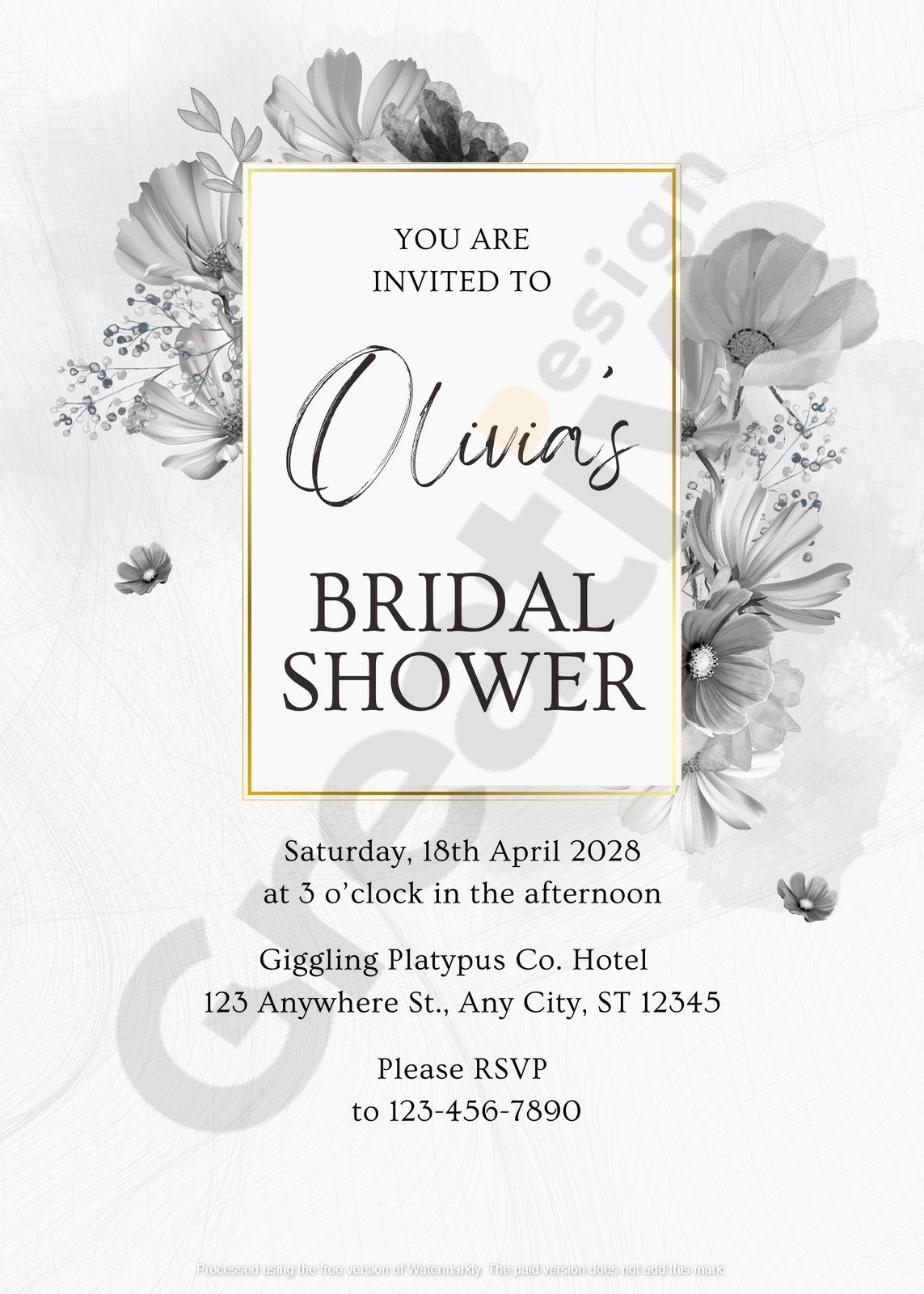 Bridal shower invitations