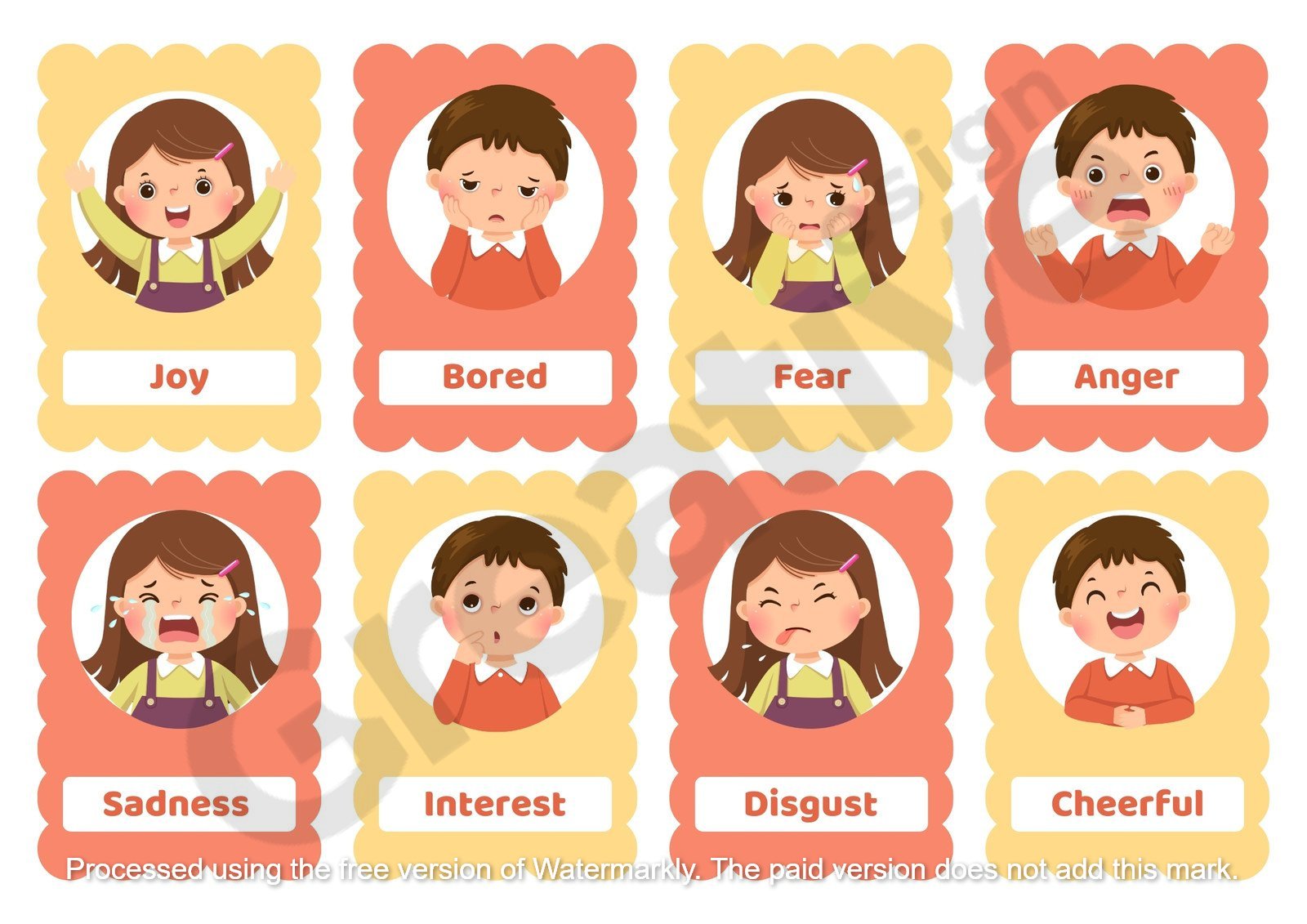 Others colorful illustrative kids feeling and emotions flashcards printable fun & engaging learning for
