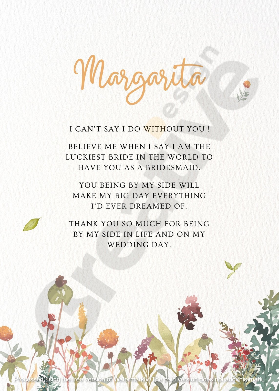 Invitation green leaves will you be my bridesmaid wedding crafting the perfect