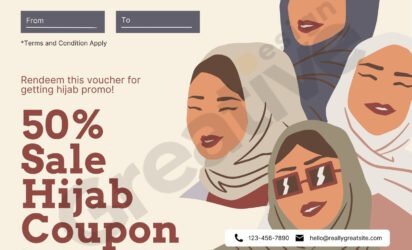 Fashion discount gift card for hijab