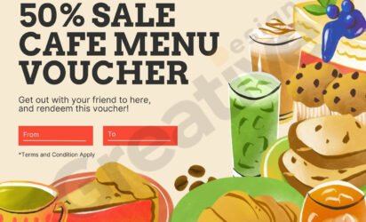 Food discount gift card for cafe