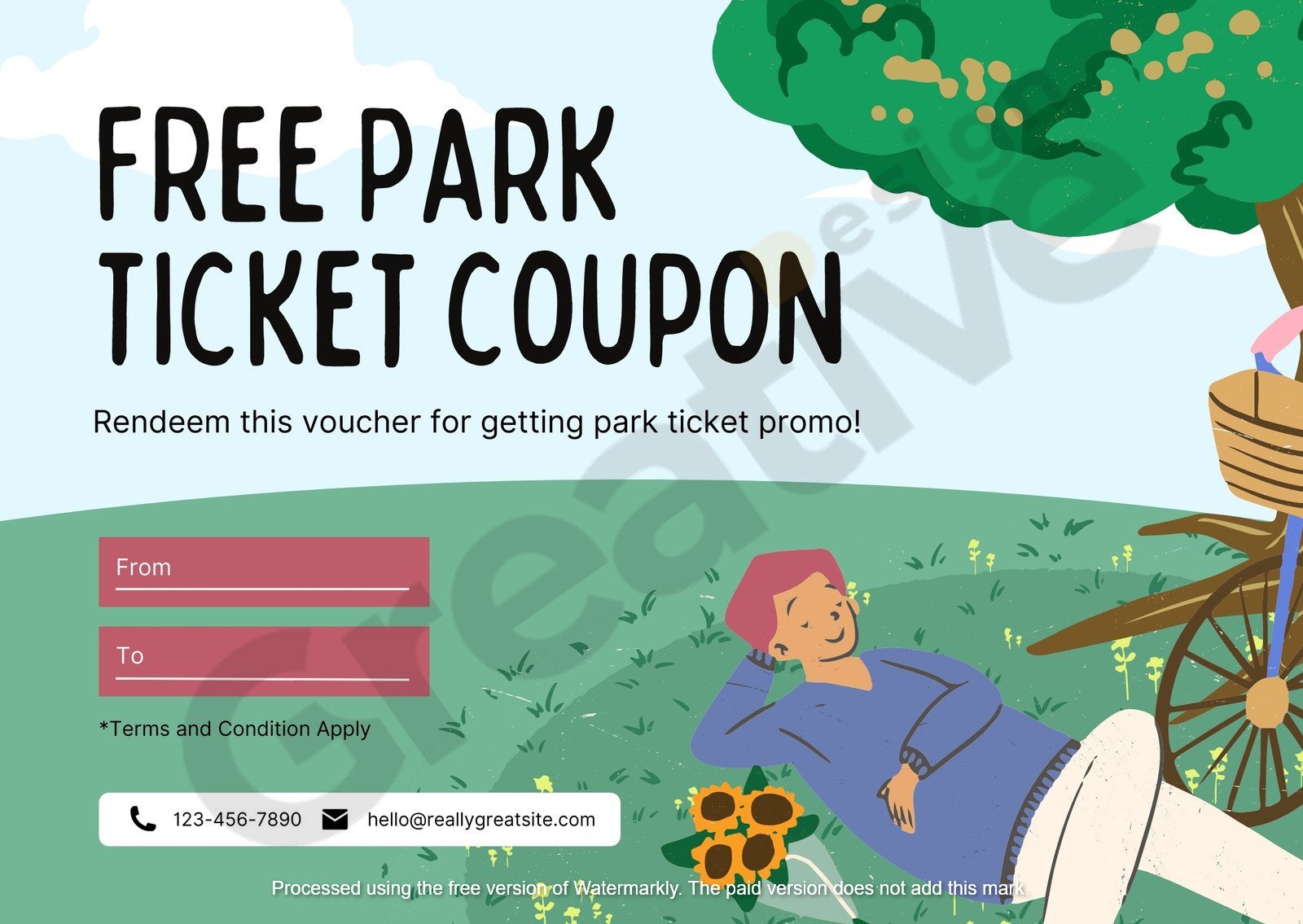 Freepark ticket coupon
