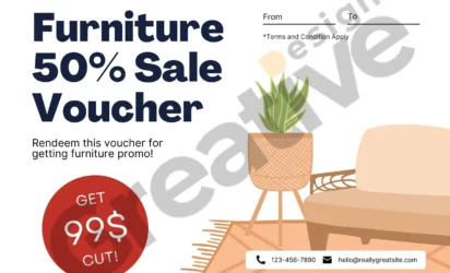 Furniture 50% sale voucher