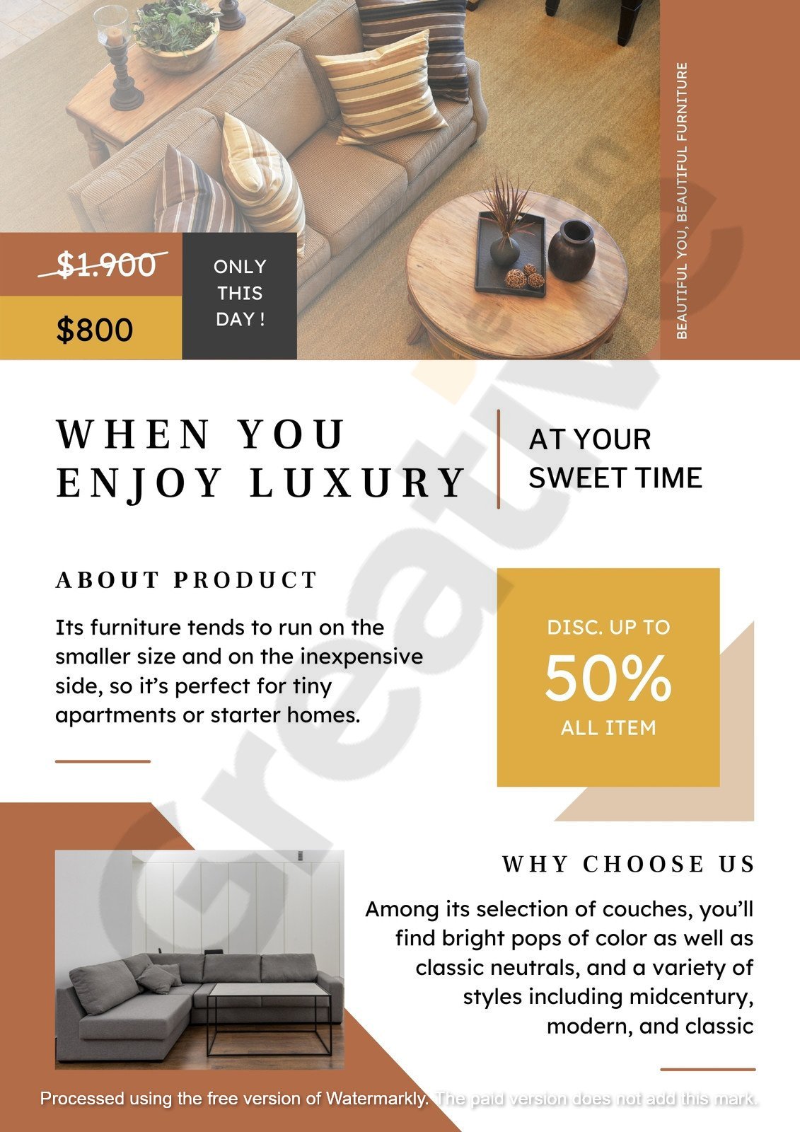 Furniture flyer template
