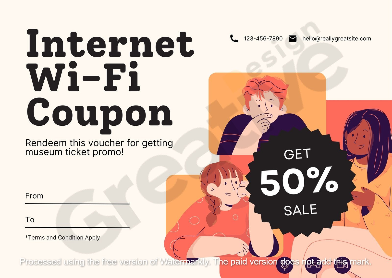 Voucher easy internet discount gift certificate template card save more with digital vouchers