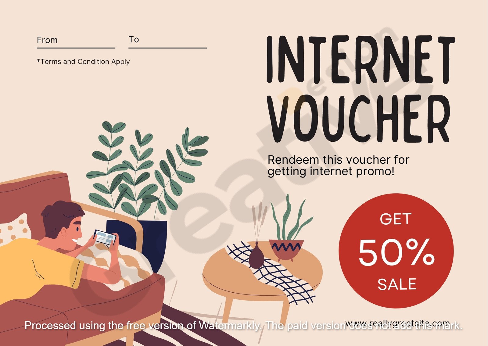 Voucher easy internet discount gift certificate template card save more with digital vouchers
