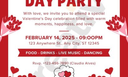 Personal valentine s day party invitation