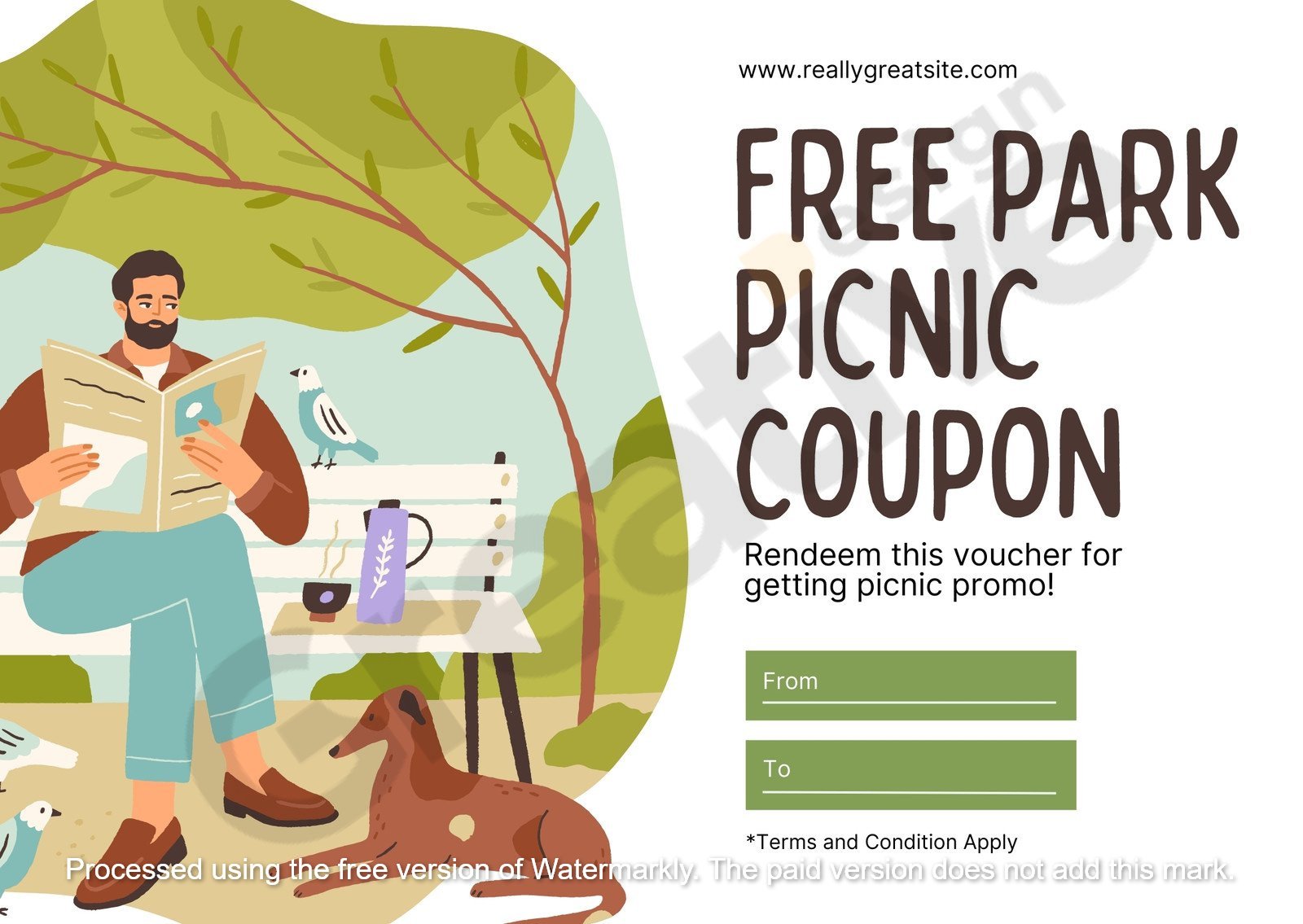 Picnic gift certificate template