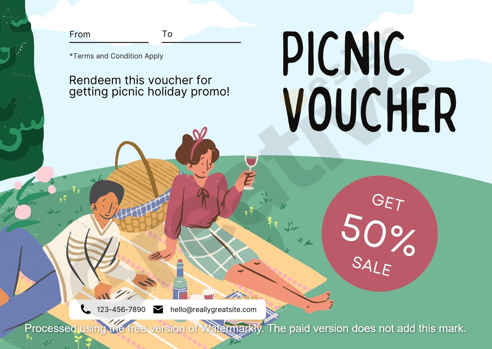 Picnic voucher template