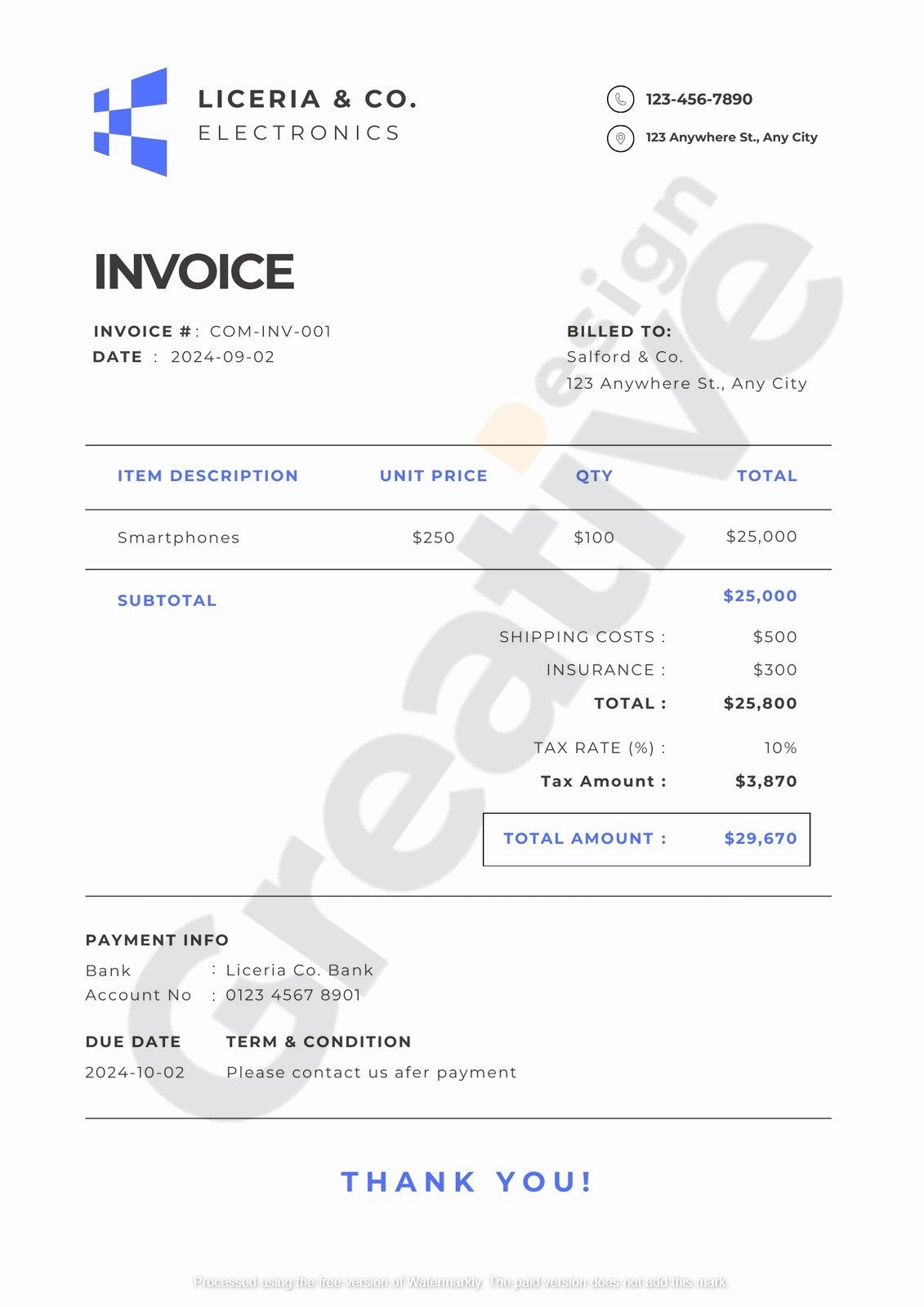 Invoice professional business minimalist a guide to efficiency and elegance