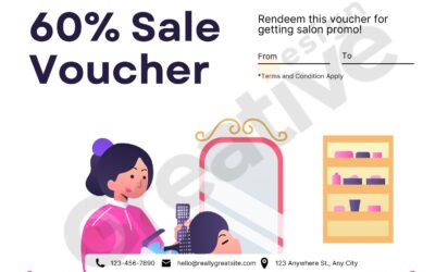 Salon discount gift certificate template