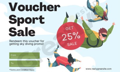 Sport discount gift card template