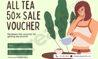Tea 50% sale voucher