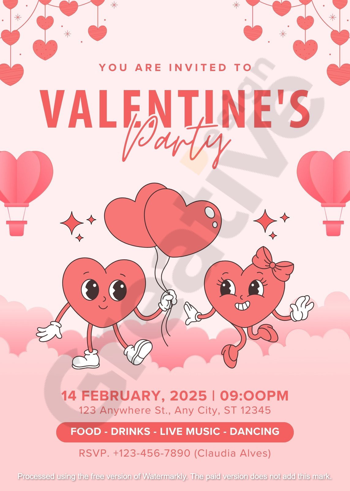 Invitation valentine s day party valentine's templates