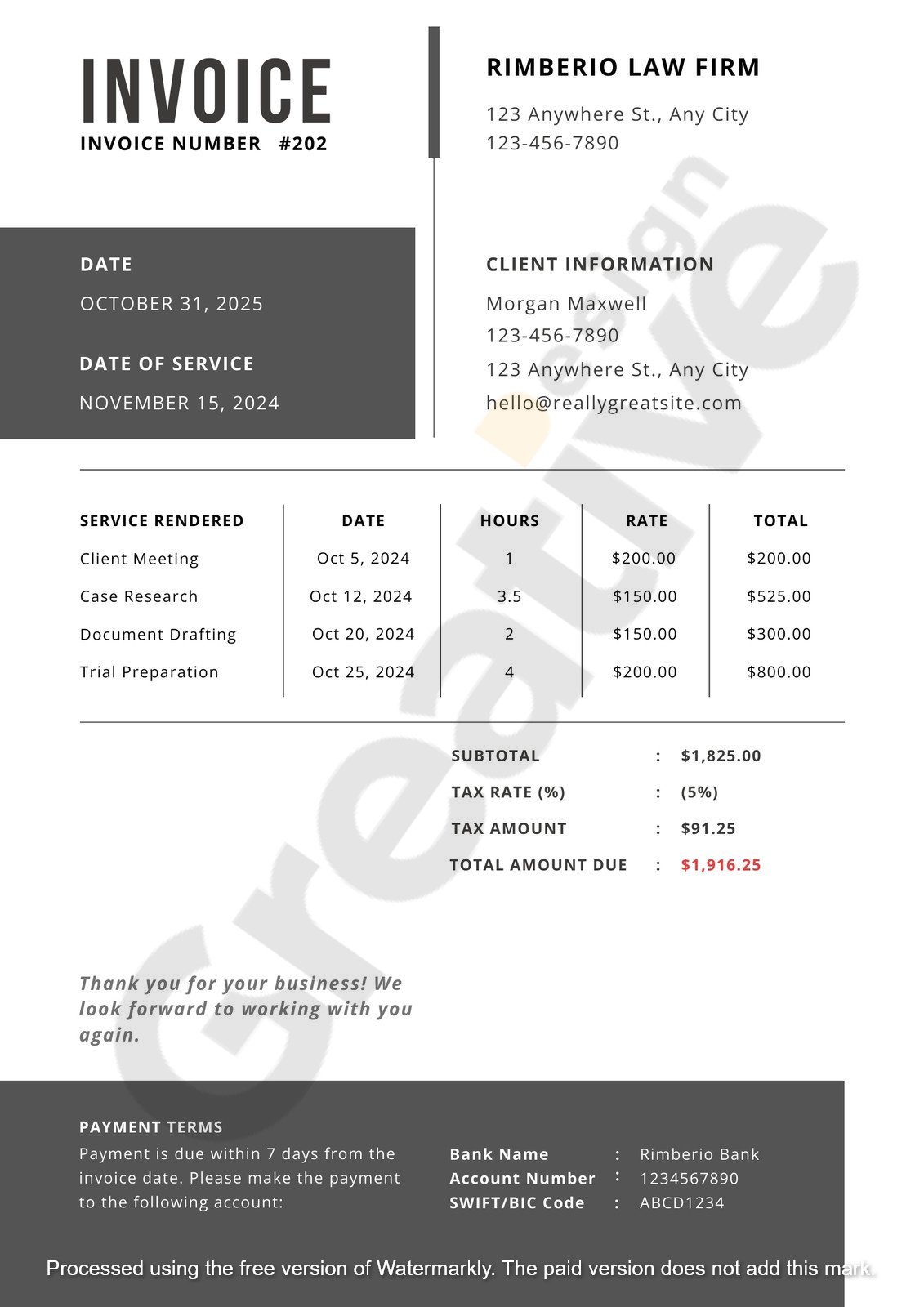 Invoice beige and brown simple retro service content writing free templates & tips