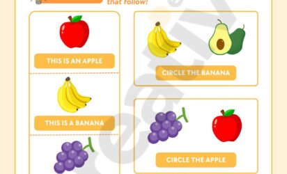 White orange simple easy read and recall worksheet