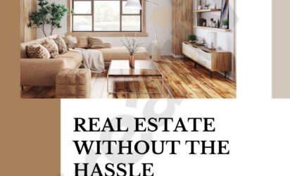 White simple real estate flyer