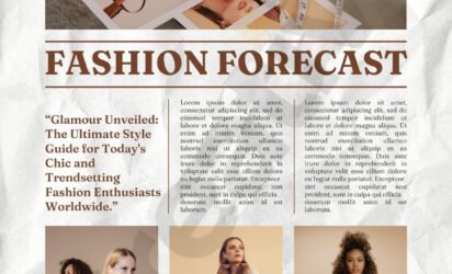 Beige and cream modern fashion newspaper poster