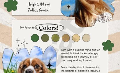 Brown playful about me poster