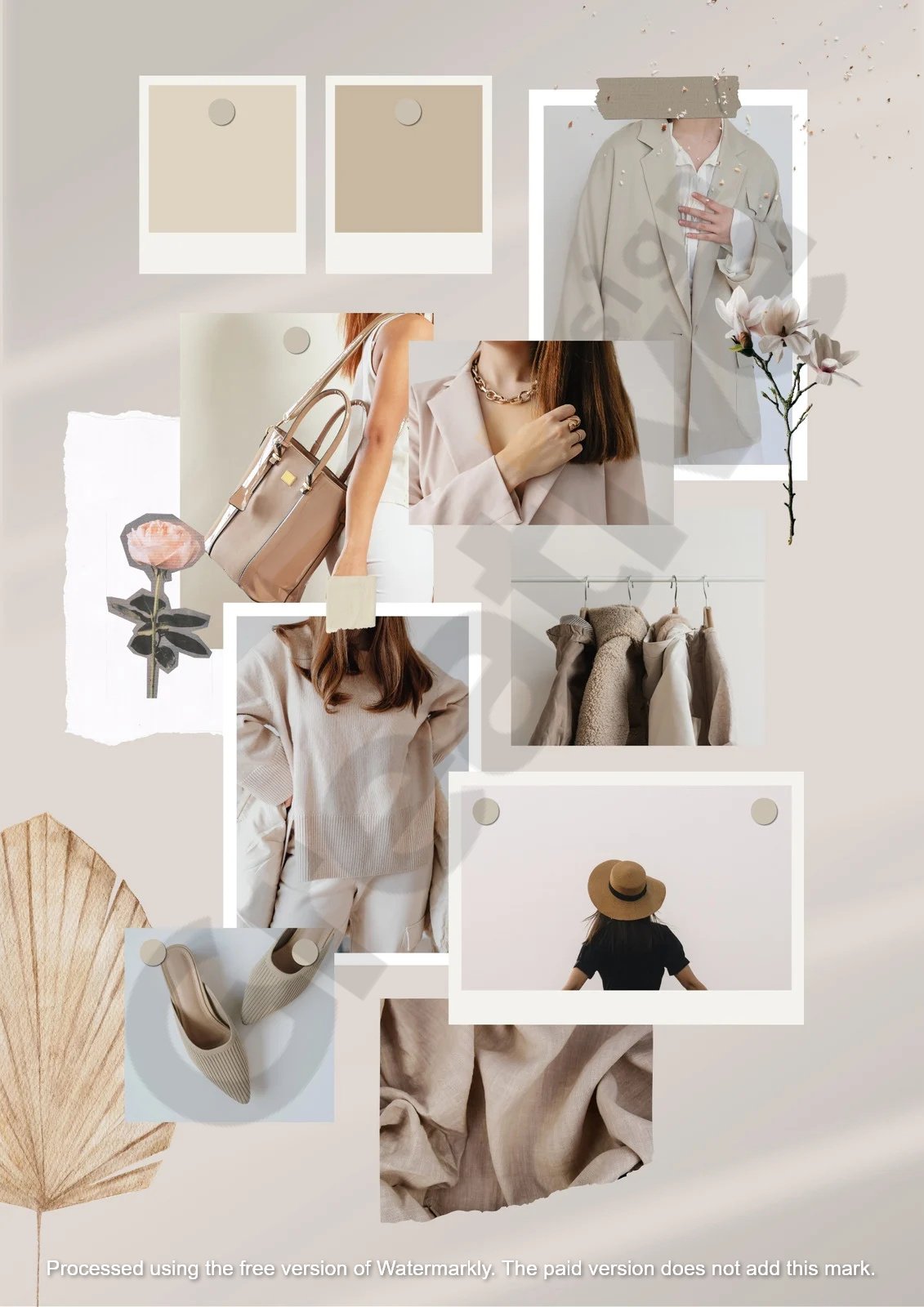 Fashion art moodboard collage poster