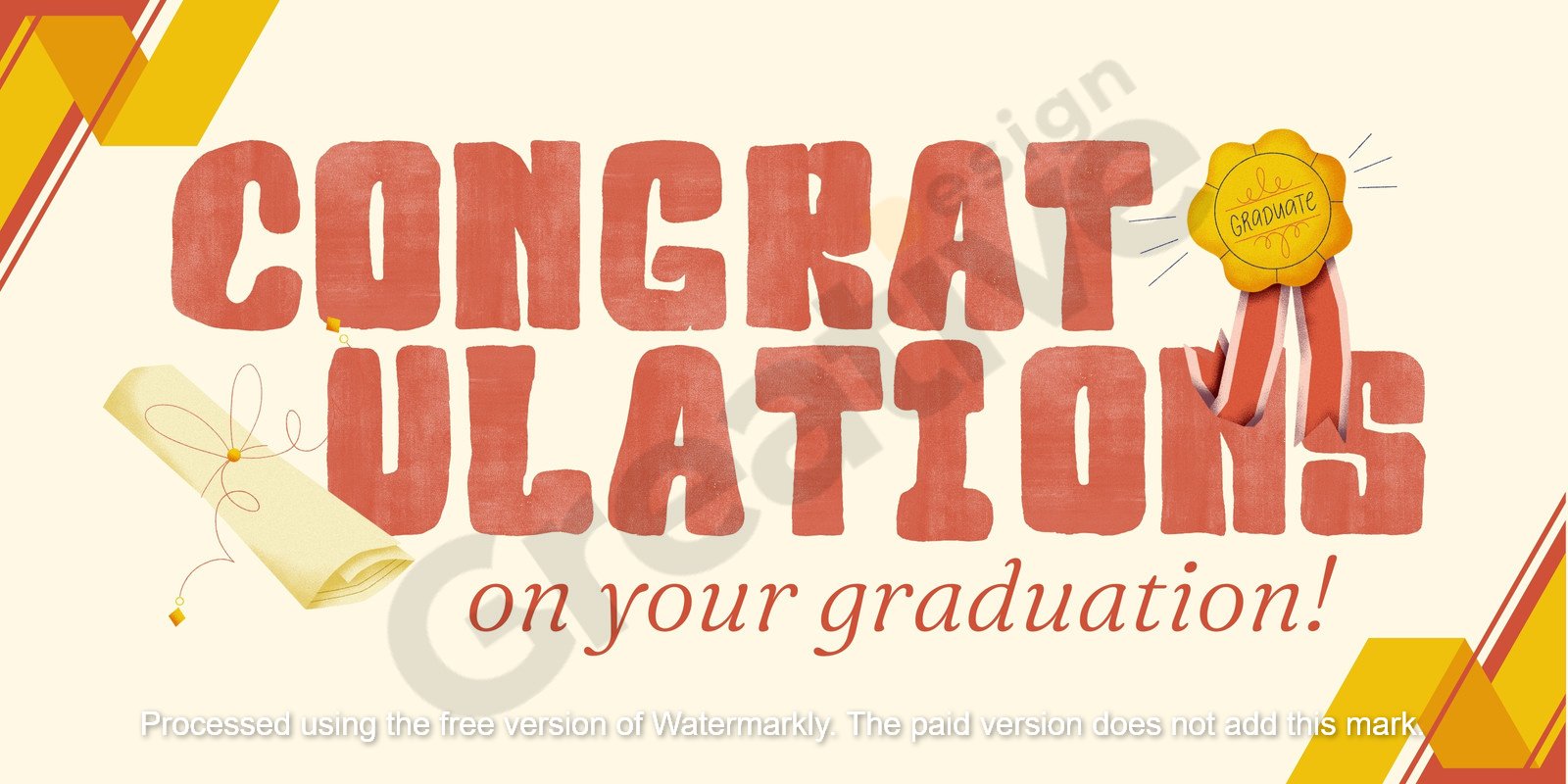 Banners red cream vintage graduation banner timeless designs for memorable celebrations
