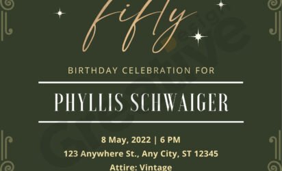 50th birthday party invitation