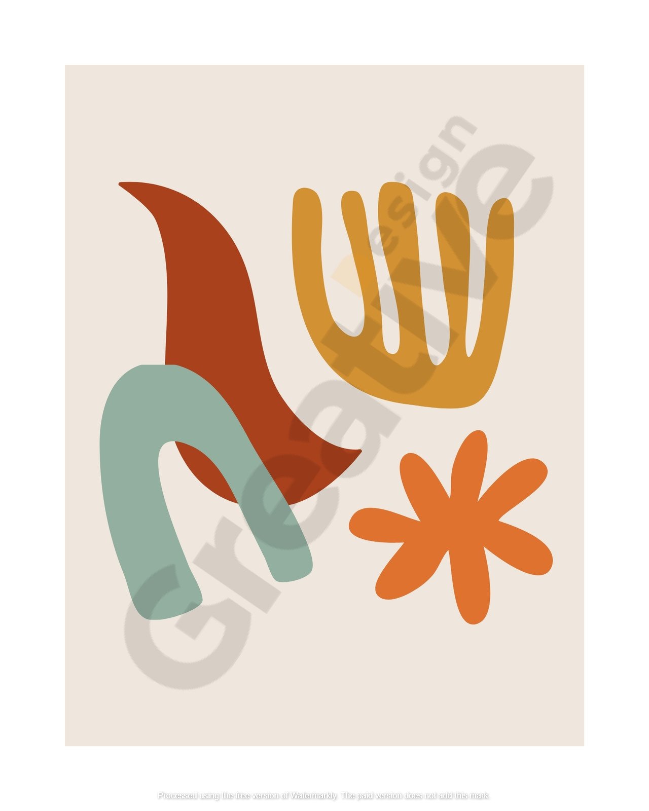 Abstract scandinavian canvas print