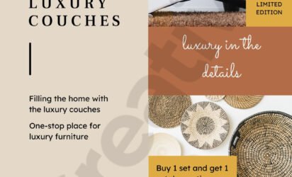 Beige and gray real estate flyer