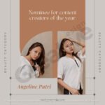 Social media beige content creators nomination instagram post