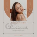 Social media beige creators motivational quotes instagram post