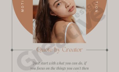 Beige creators motivational quotes instagram post
