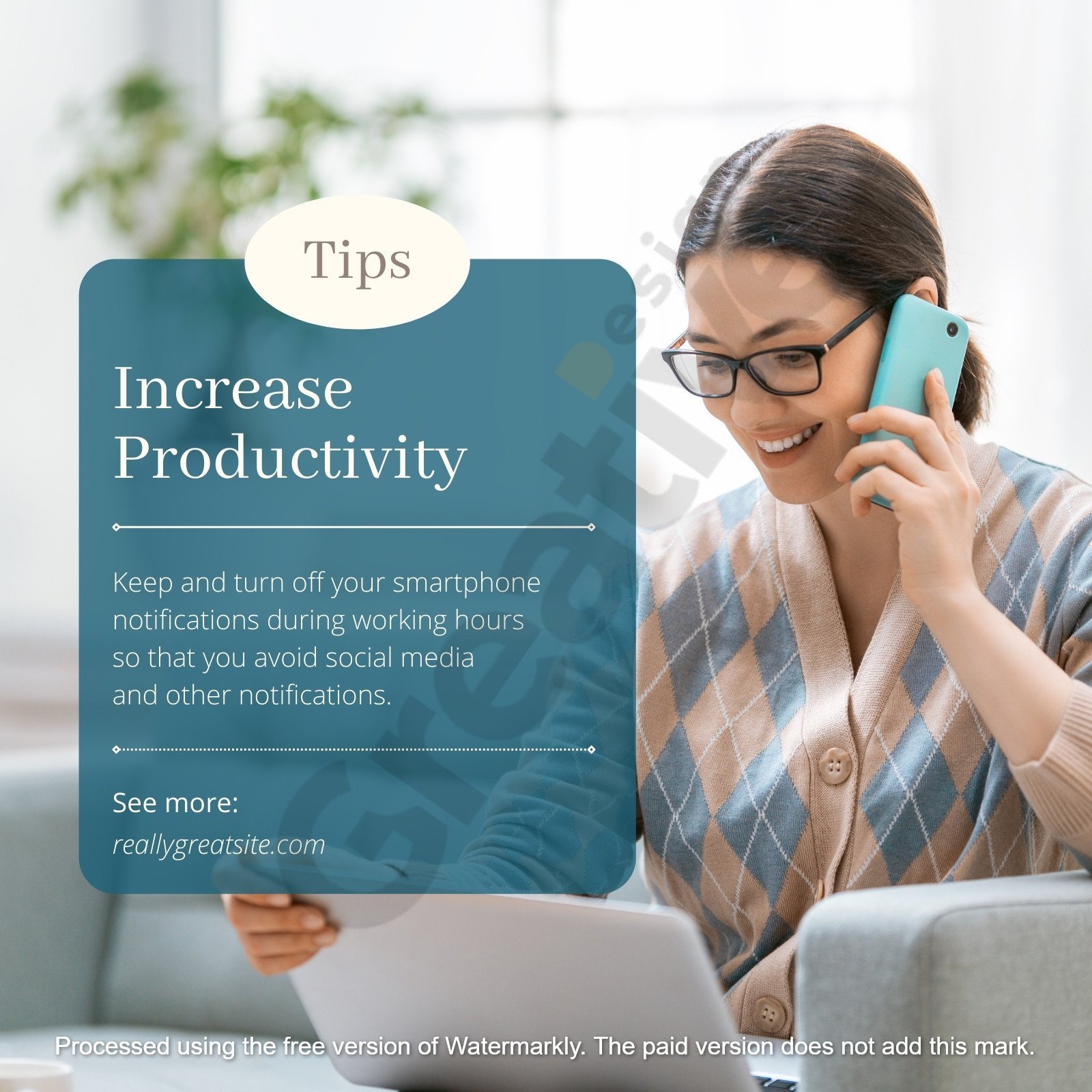 Social media full photo productivity tips instagram post