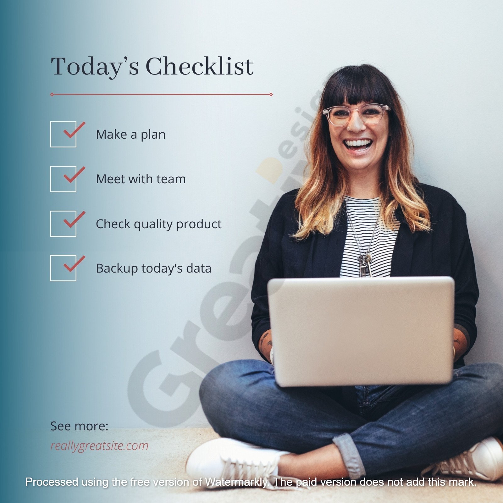 Social media full photo productivity to do checklist instagram post