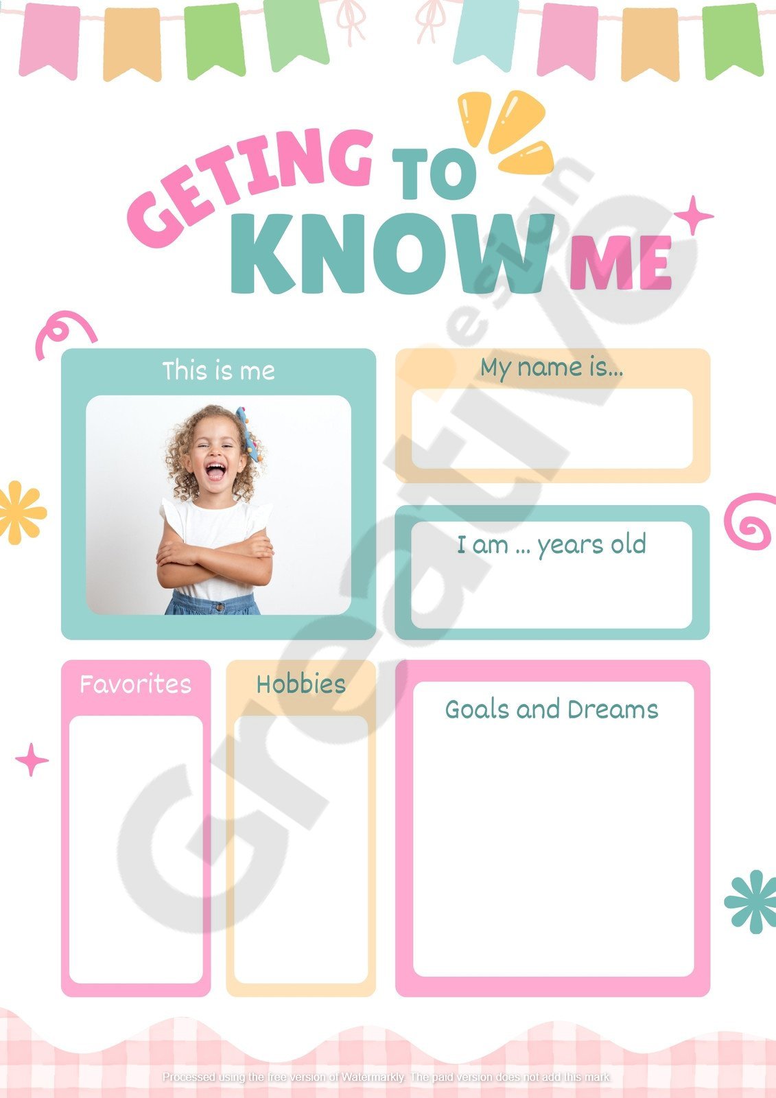 Getting to know me workshet