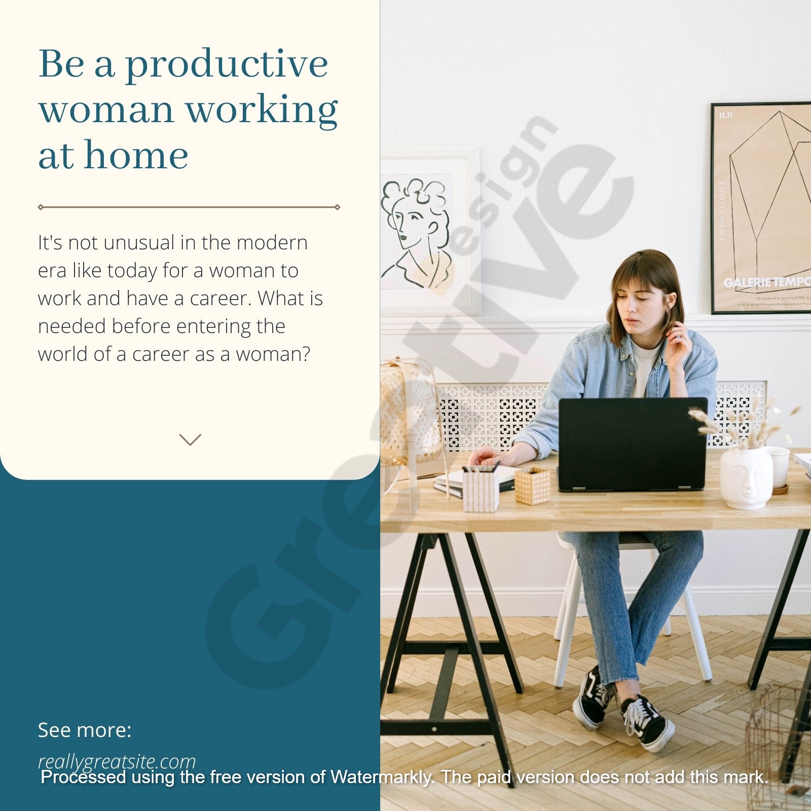 Social media minimalist be productive women instagram post