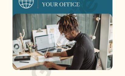 Minimalist make your home office instagram post