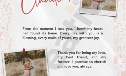 Red and white modern simple playful romantic love letter