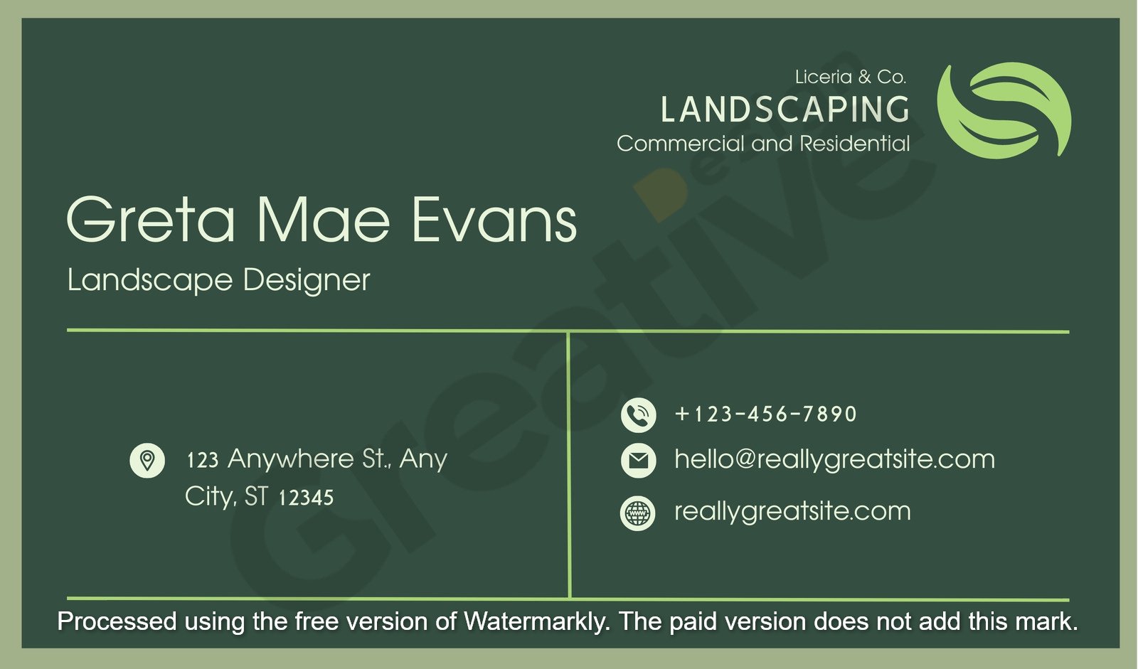 Business simple green landscaping card template a complete guide for designers and entrepreneurs