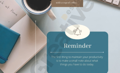 Full photo productivity reminder instagram post template